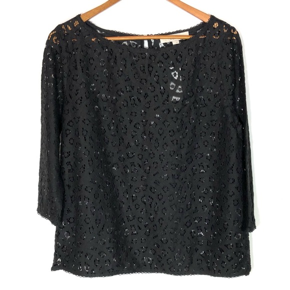 Loft Lace Cutout Blouse - Picture 1 of 11